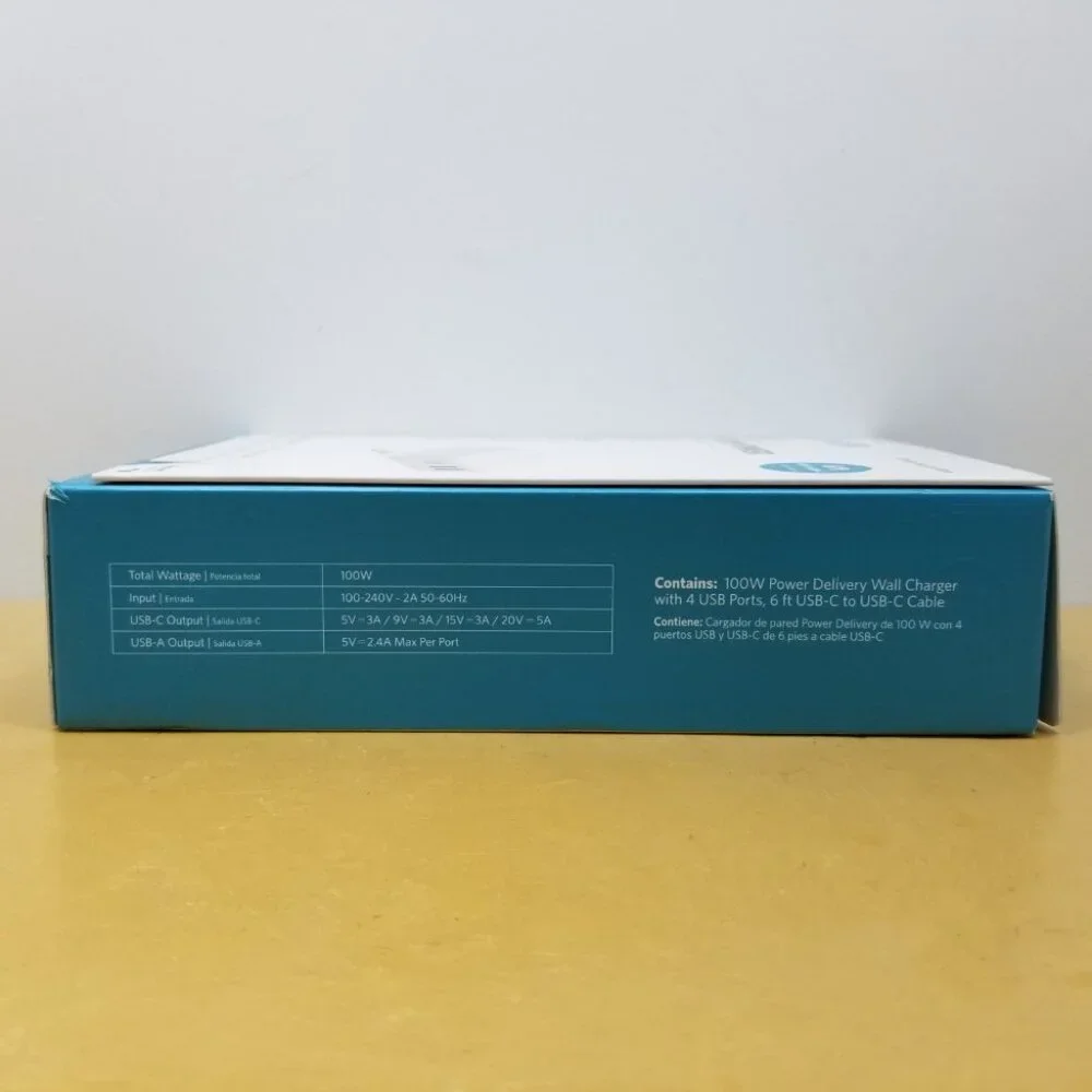 ANKER PowerPort Atom PD 100W USB-C PD and USB C to C Cable 6ft - White